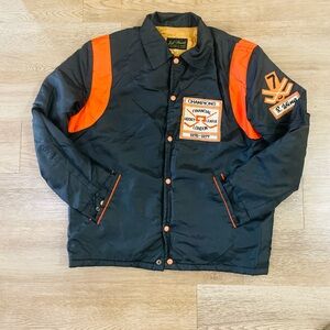 Vintage 1976-1977 Champions Fanancial Hockey League Commemorative Coach Jacket